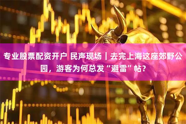 专业股票配资开户 民声现场｜去完上海这座郊野公园，游客为何总发“避雷”帖？